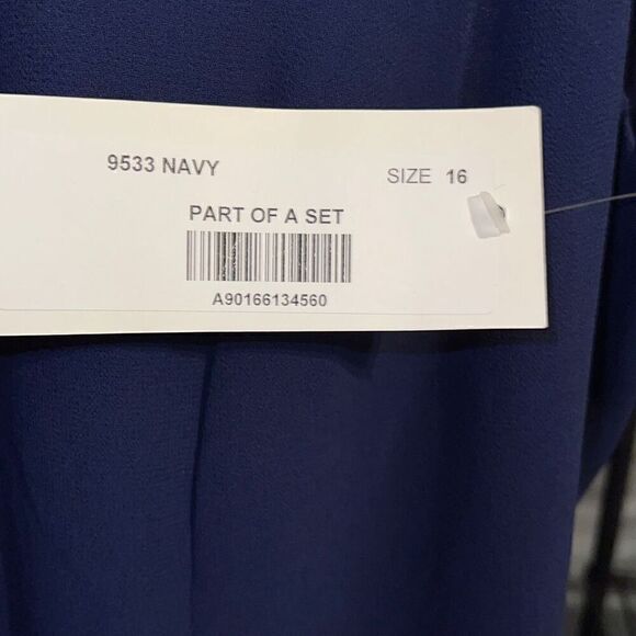 NWT Patra Woman Sleeveless Long Dress Scoop Neck Back Zip Solid Blue Size 16 - Picture 4 of 6